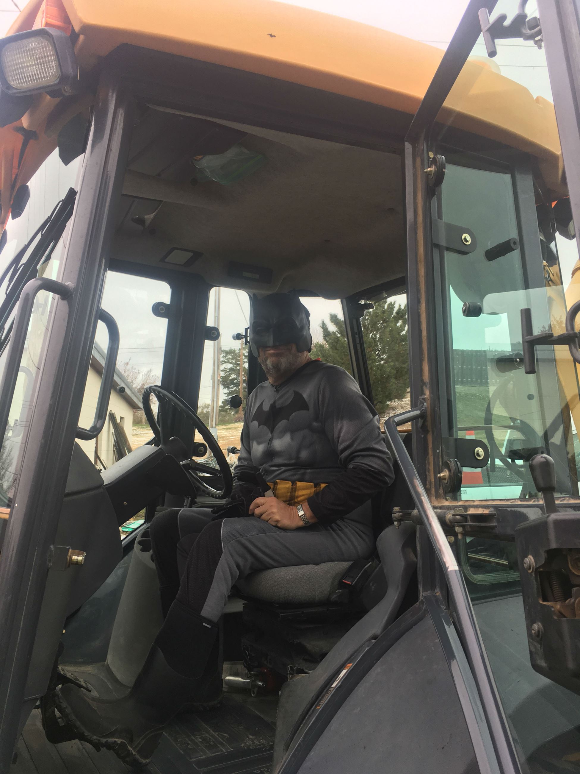 Batman working